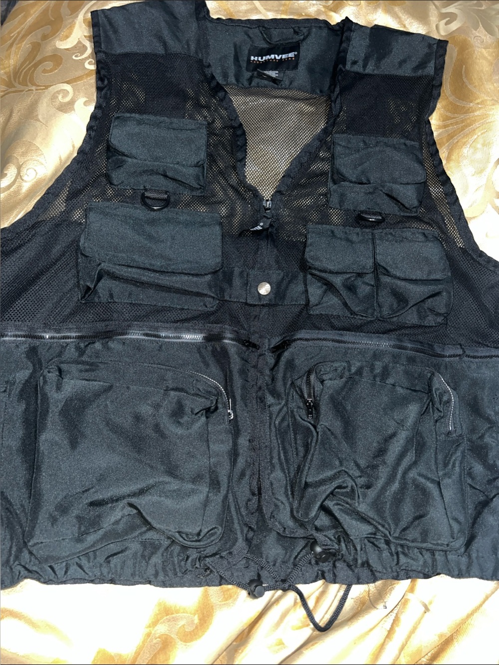 NWOT Humvee Black Tactical Combat Vest/ Large 14-Pocket Utility Gorpcore